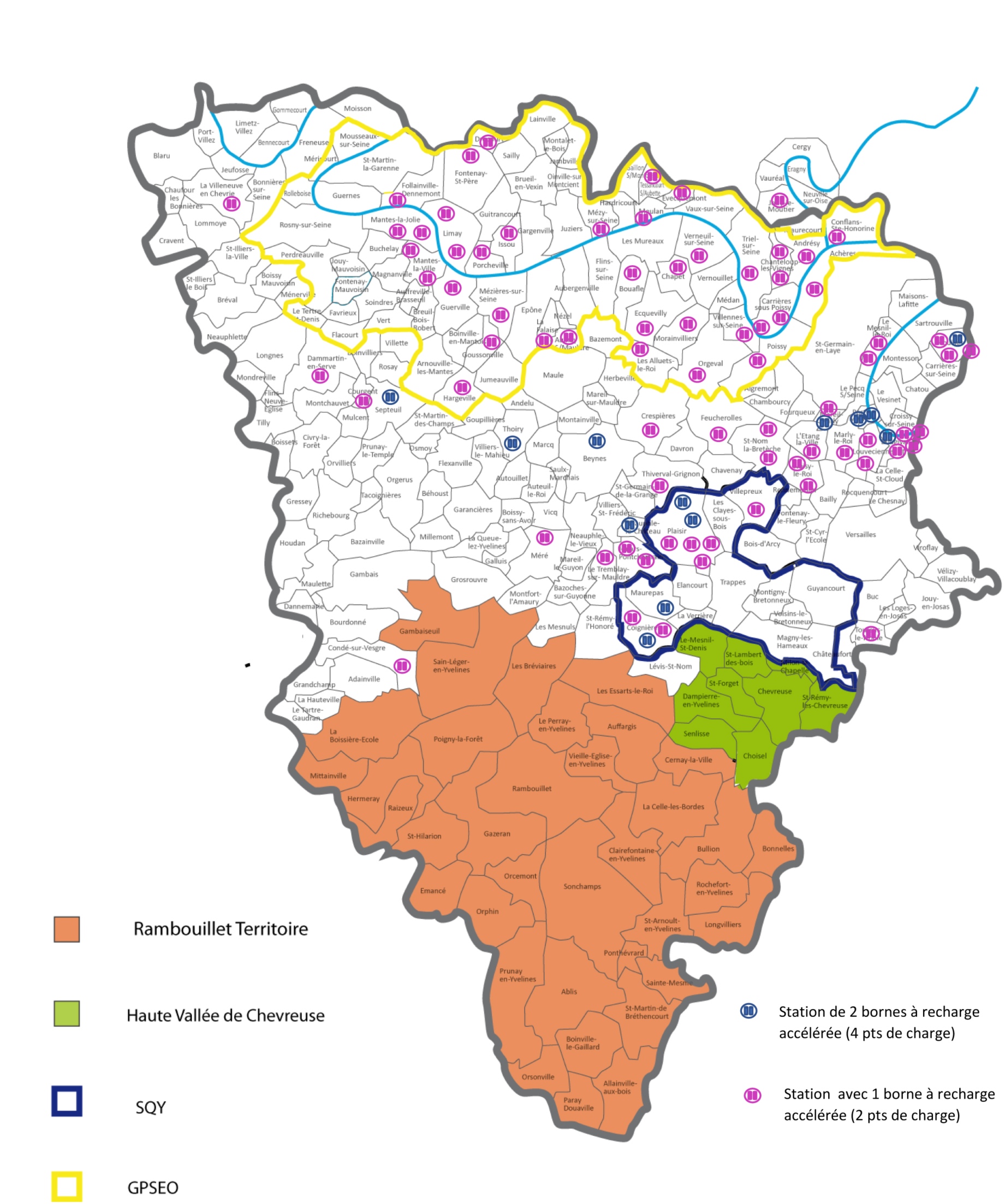 carte bornes sqy