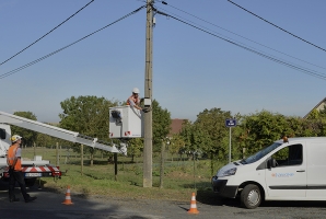 Photo d'installation fibre par Axione 