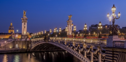 Photo pont de Paris éclairé