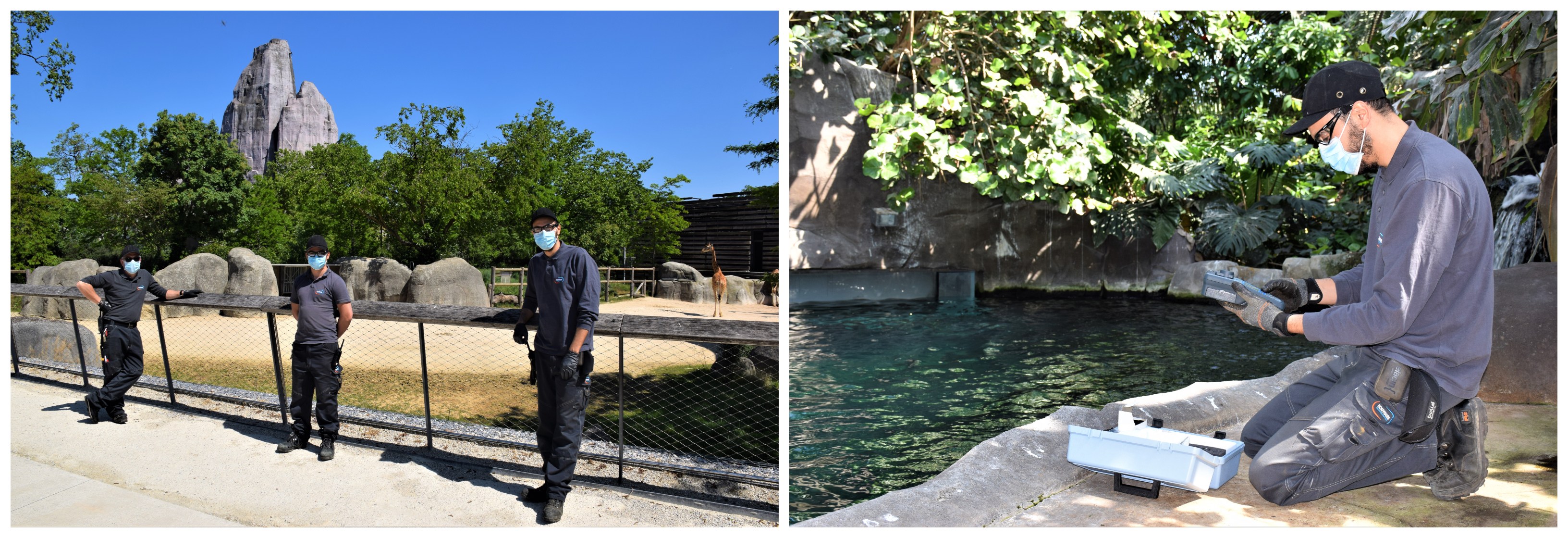 techniciens au zoo de Paris